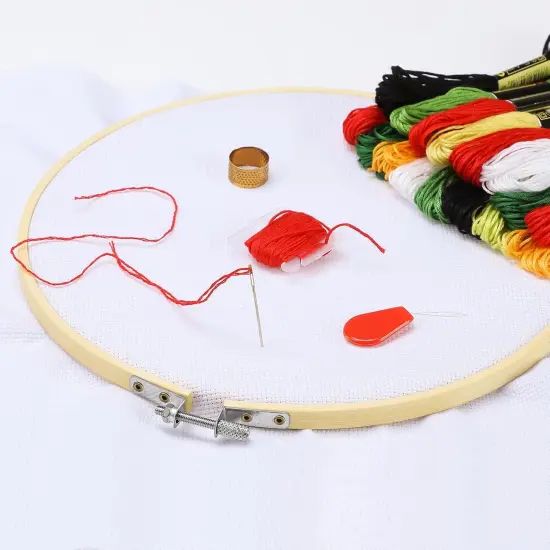 5 Pieces Embroidery Hoops 5 inch to 10 inch,Round Bamboo Adjustable Frame Circle {5}
