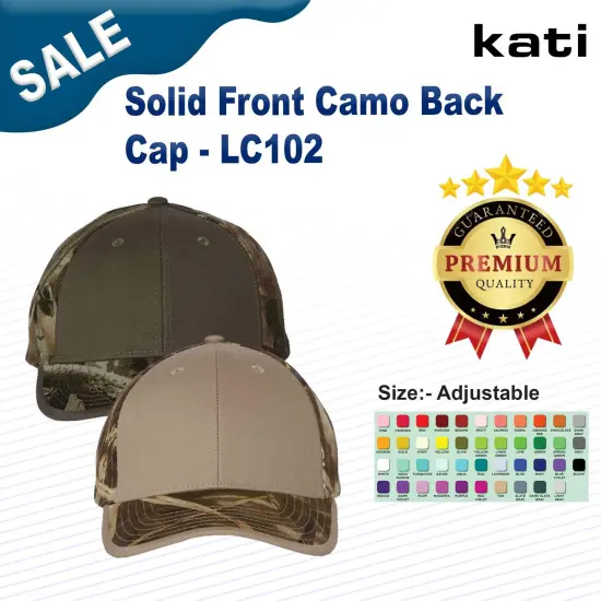 Kati&reg; Solid Front Camo Back Cap Olive/ Hardwoods {3}