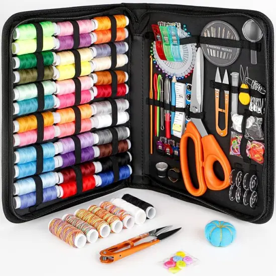 Sewing Kit for Adults,Maxfanay Needle and Thread Kit for Sewing,Professional Sewing Supplies Accessories with Tailor Scissors,43XL Thread,30 Needles,Thread Snips and More for Travel Home Beginners {1}