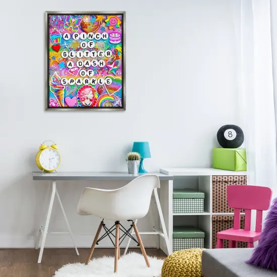 Stupell Industries Pinch Of Glitter & Sparkle Floating Frame Design by Jess Stempel {2}