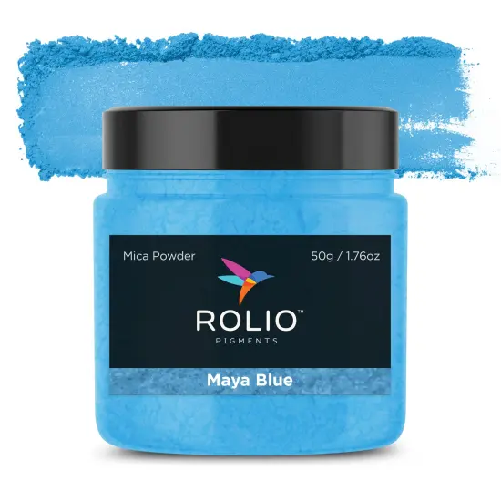 Rolio - 1 Jar Mica Powder (Maya Blue) - 50g / 1.8 oz {1}