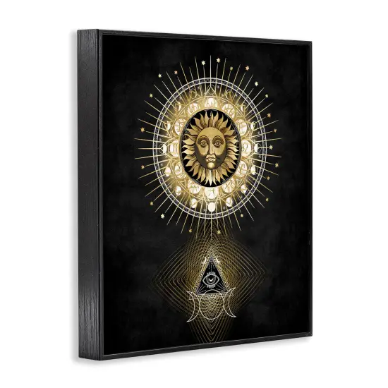 Stupell Industries Astral Symbols & Sun Framed Giclee Wall Art Design by Oliver Jeffries {3}
