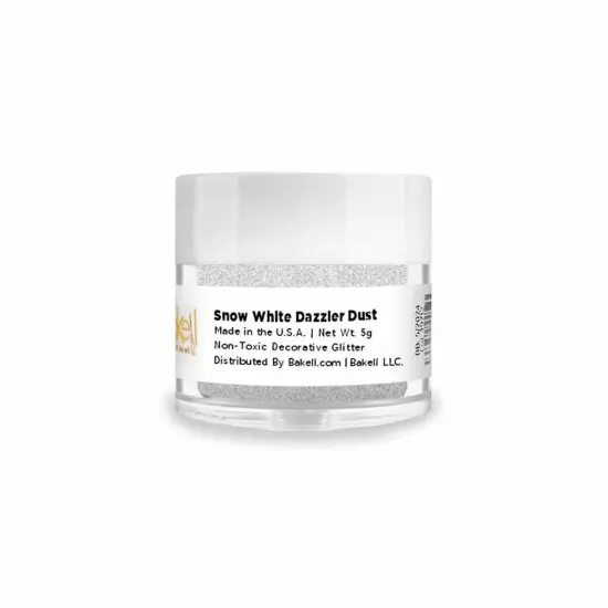 Bakell - Snow White Dazzler Dust (5g, 1x Jar) Non-Toxic Decorating Glitter for Arts and Crafts {3}