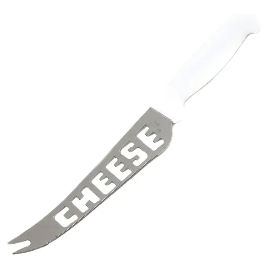 Chef Craft Serrated Stainless Steel Blade Cheese Knife with Pronged Serving Tip {1}