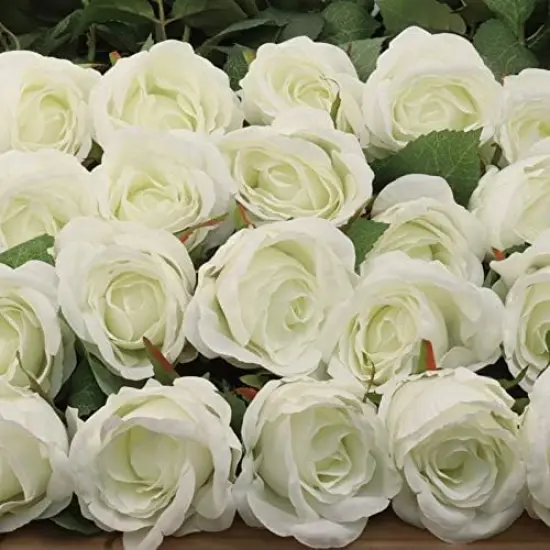 Timeless Elegance 20" Silk White Rose Bud - Classic Artificial Floral Decor {2}
