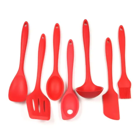 Chef Craft 7 Piece Premium Silicone Kitchen Tool and Utensil Set Assorted {4}