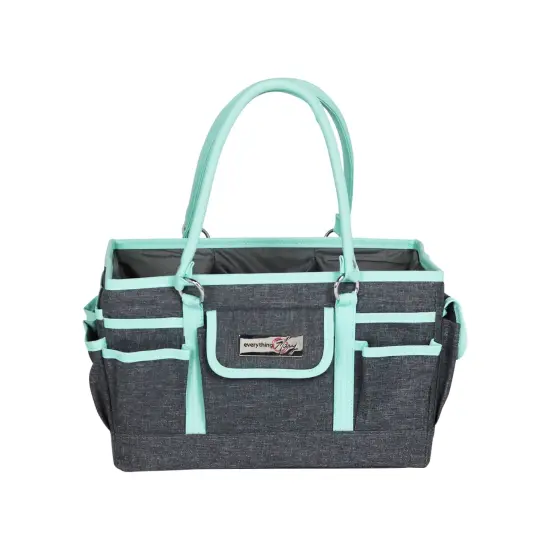 Deluxe Store & Tote Craft Organizer, Grey & Heather Teal {6}