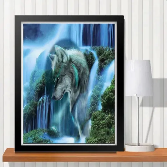 Paint by Numbers for Adults Beginner Wolf DIY Acrylic Paint Number Kit for Room Decor 16X20 inches Without Frame {2}