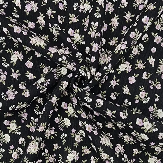 1 Yard Rayon Crinkle Polar Night Woven Fabric, 50/52&Prime; Wide 100% Rayon {3}