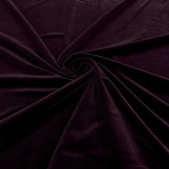 1 Yard Premium Stretch Velvet Fabric Apparel Crafting Material 58/60" Wide Jewel Purple {4}