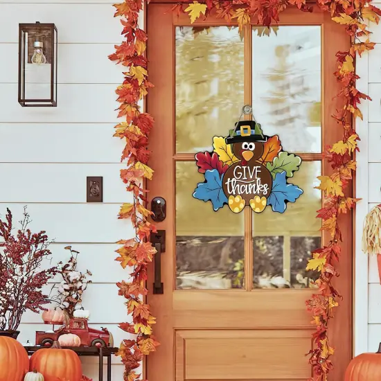 Thanksgiving Turkey Front Door Sign {5}
