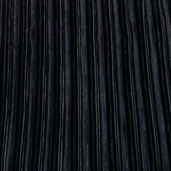 1 Yard Pleated Stretch Velvet Spandex Fabric 58 Inches Width Black {1}