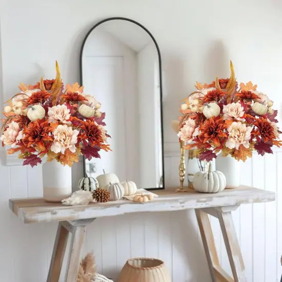 2 Bundles Fall Mixed Bush Flowers (19.29") {4}