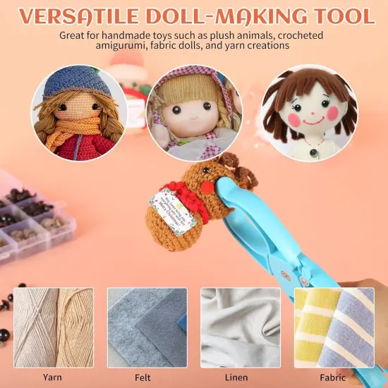 Safety Eye Tool - 230 PCS Crochet Eyes Amigurumi for Crocheting Stuffed Animals {4}