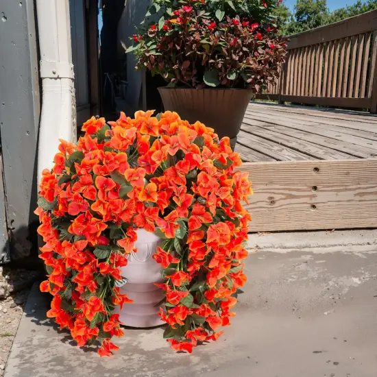 2 PCS Artificial Bougainvillea Flowers - Orange {2}