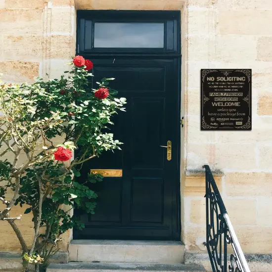 No Soliciting Sign for House Front Door Yard {5}