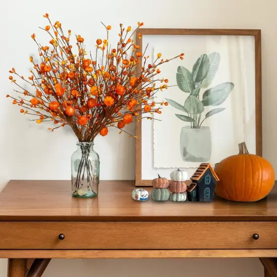 Fall Artificial Berry Stems 6Pcs {5}