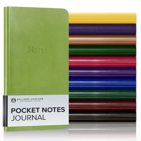 Pocket Notes Leather Journal by Gallery Leather - 6"x3.25" FreeportGold {2}