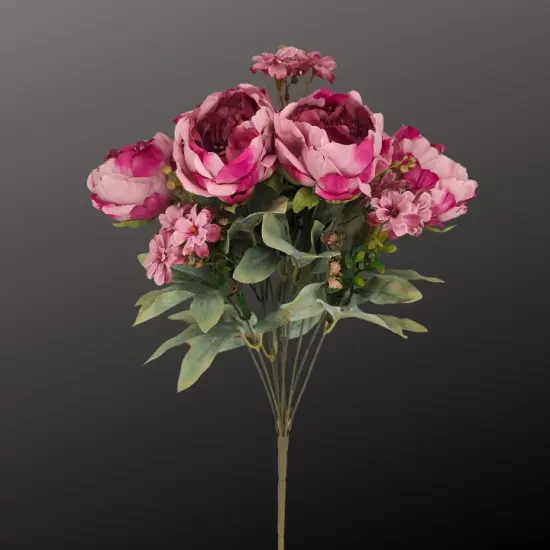 23" Mauve Peony Bush &ndash; 10 Faux Stems for Bouquets & Arrangements-85323-MV {3}