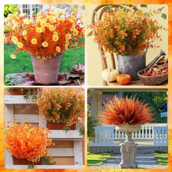 16 Pcs - Artificial Eucalyptus Leaves Flowers {5}