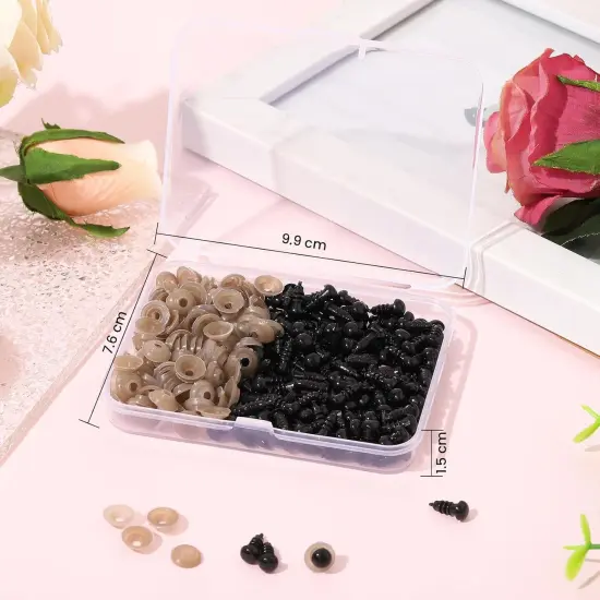 Safety Eyes 260PCS 6mm Plastic Black {3}