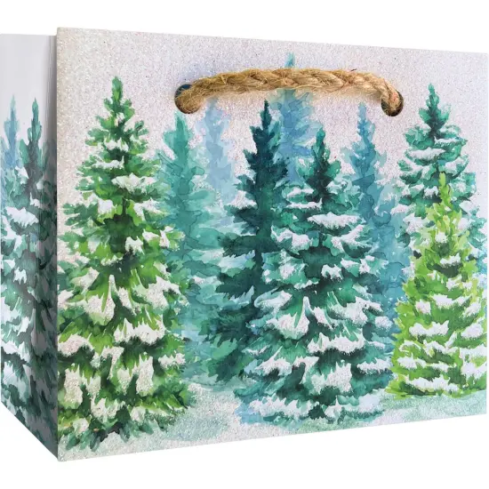 Pack/6: Snowy Trees Gift Bag - 5 x 2 x 4" {1}