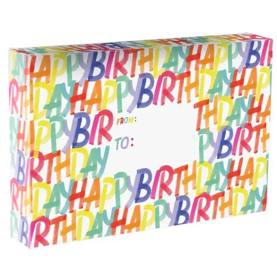 Pack/6: Rainbow Birthday Theme Mailing Box {1}