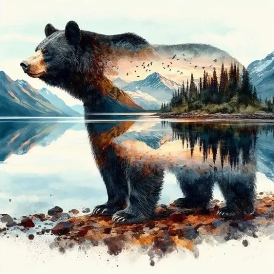 Forest Bear Diamond Painting Kits for Beginner - 5D Bear Diamond Art Kits for Adults, DIY Animal Diamond Painting Gem Art Crafts, Diamond Art Painting {1}