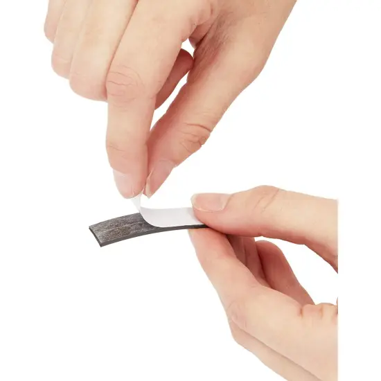 Magnetic Strips Tape with Adhesive Backing, 0.5 in x 12 ft, Flexible Sticky Magnet for Crafts, Peel and Stick Roll Black {4}