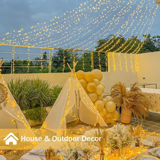 66FT 200 LED Warm White Christmas String Lights Waterproof {3}