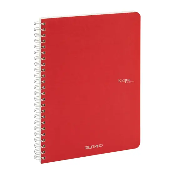 Fabriano Ecoqua Original Spiral-Bound Notebook, A5, 70 Sheets Red {2}