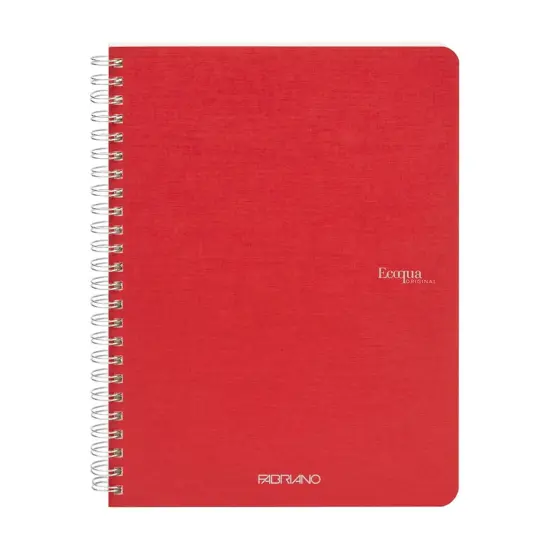 Fabriano Ecoqua Original Spiral-Bound Notebook, A5, 70 Sheets Red {1}