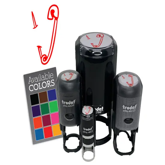 Safety Pin Needle Piercing Fabric Self-Inking Rubber Stamp Crafting Planners Dry Pad {7}