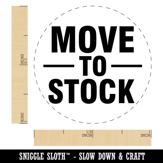Move To Stock Inventory Management Manufacturing Label Self-Inking Rubber Stamp Orange {1}