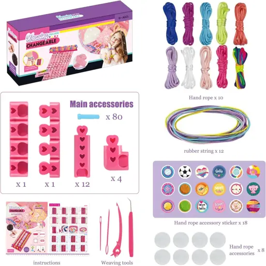 Pot Holder Loom Kit for Kids, Weaving Looms Toys for Kids and Adults {5}