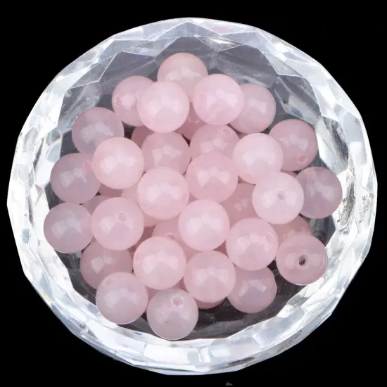 100Pcs Natural Crystal Beads Stone Gemstone Round Loose Energy Healing Beads with Free Crystal Stretch Cord for Jewelry Making (Rose Quartz, 6MM) {4}