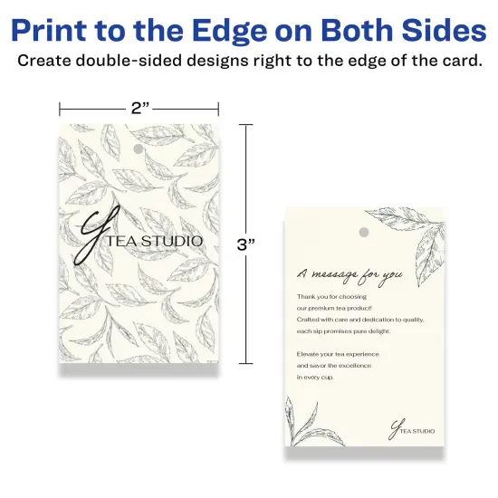 Avery 2" x 3" Rectangle, Matte Ivory Printable Tags {6}