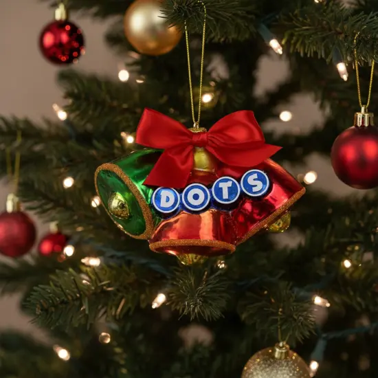 Northlight Candy Lane Tootsie Roll "Dots" Candy Logo Christmas Ornament - 3" - Multicolor Green {3}