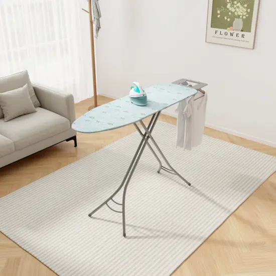 Foldable Ironing Board with Iron Rest and Adjustable Height Turquoise {2}