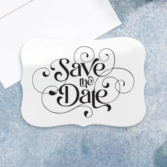 Avery Glossy White Invitation Cards, 5" x 7" Rectangle Flourished Edge {4}