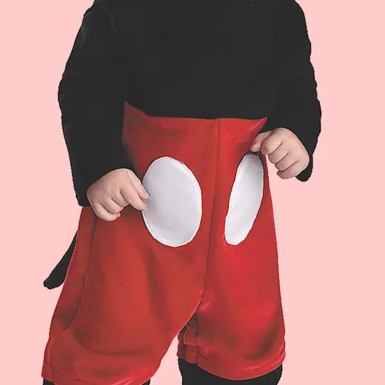 Infant Mickey Mouse Costume Jumpsuit with Tail and Headpiece {3}