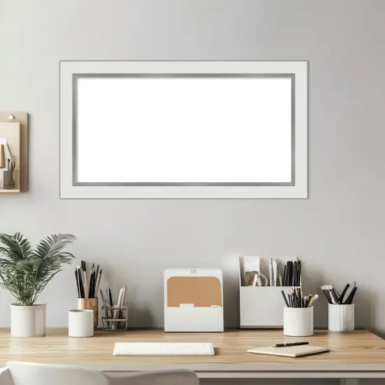 Eva Narrow Framed Dry Erase Magnetic Board White Silver {6}