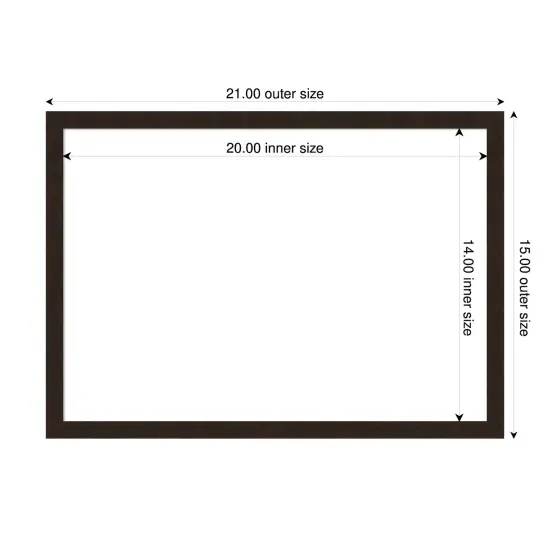 Carlisle Narrow Framed Dry Erase Magnetic Board Espresso {4}