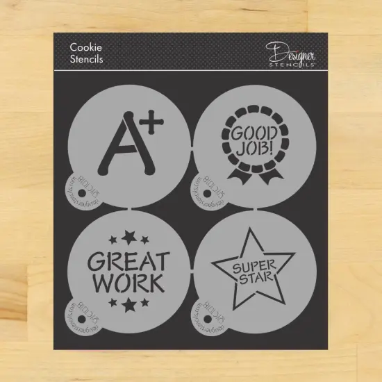 School Days Cookie Stencil Set | C1018 by Designer Stencils | Cookie Decorating Tools | {1}