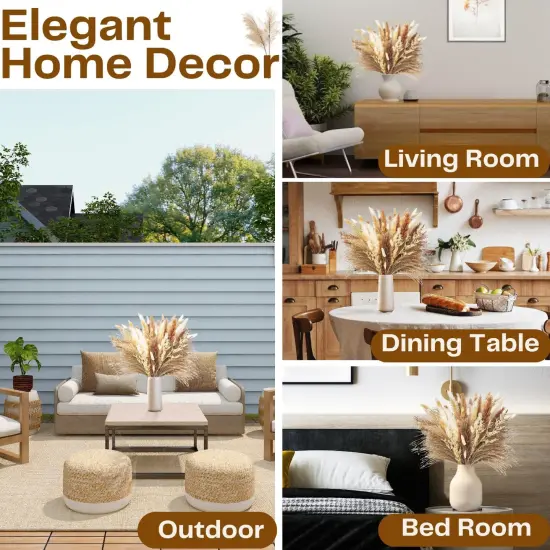 Dried Pampas Grass Decor - Perfect Theme for Holidays, Boho Home, Centerpieces, Wedding Decorations {5}