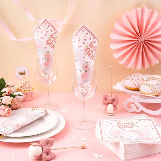 50Pcs Girls Baby Shower Napkins {5}