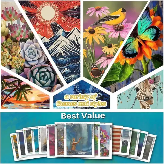 12 Pack Diamond Painting Kits for Adults {2}