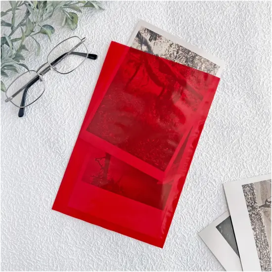Plymor 6" x 9", Red 2 Mil Flat Open Plastic Poly Bags {4}