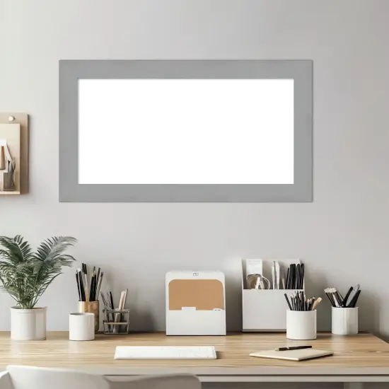 Brushed Framed Dry Erase Magnetic Board Nickel {6}