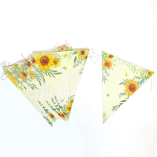 Sunflower Pennant Banner - 28 Feet {5}